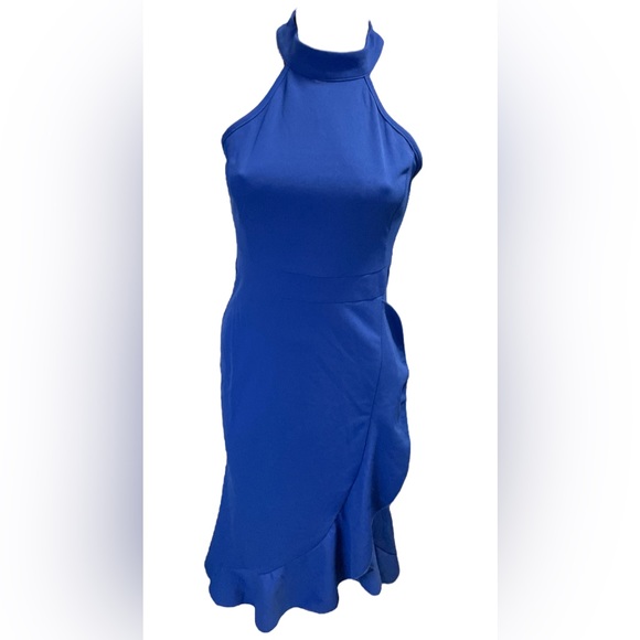 Sleeveless Halter Bodycon Split Mermaid Dress - Picture 3 of 10